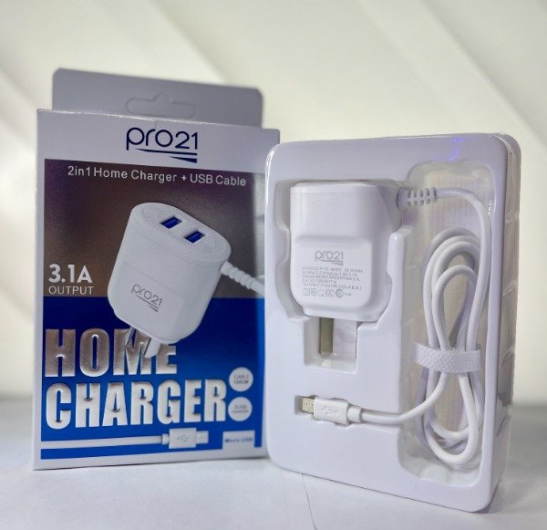 Producto - CARGADOR PRO 21 3.1 A - MICRO USB (V8)
