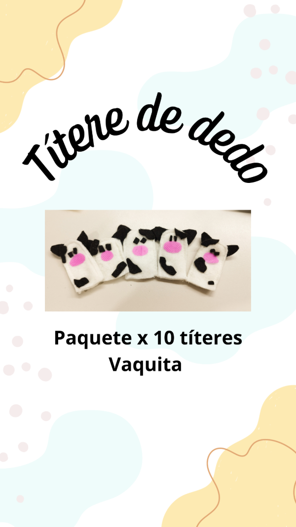 Producto - Títeres de dedo vaquita x10