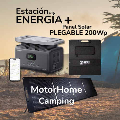 Producto - Estación de Energía + Panel Solar PLEGABLE 200Wp - 2