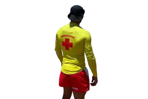 Producto - REMERA PRIMERA PIEL - PROTECCION UV - GUARDAVIDAS AMARILLA - HIDRA SPORT