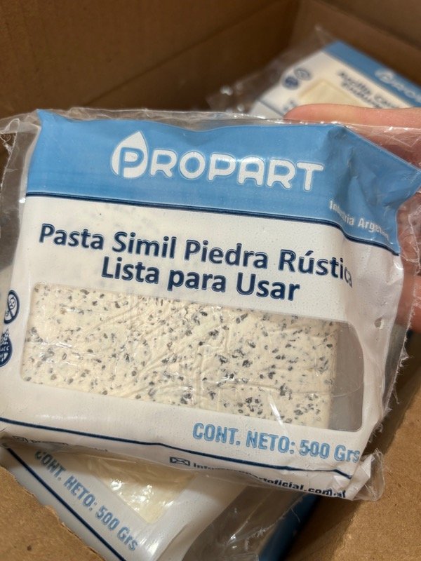 Producto - Pasta simil piedra Rústica