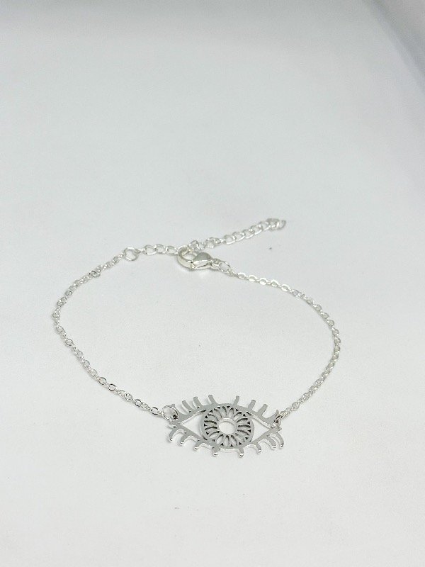 Producto - Pulsera acero blanco ojo regulable