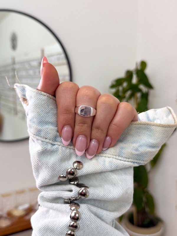Producto - Anillo acero blanco sello