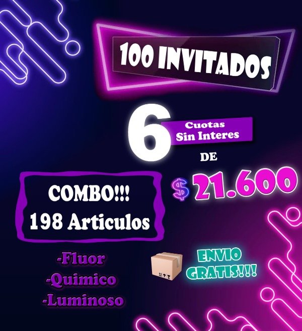 Producto - COMBO PROMO 100 INVITADOS