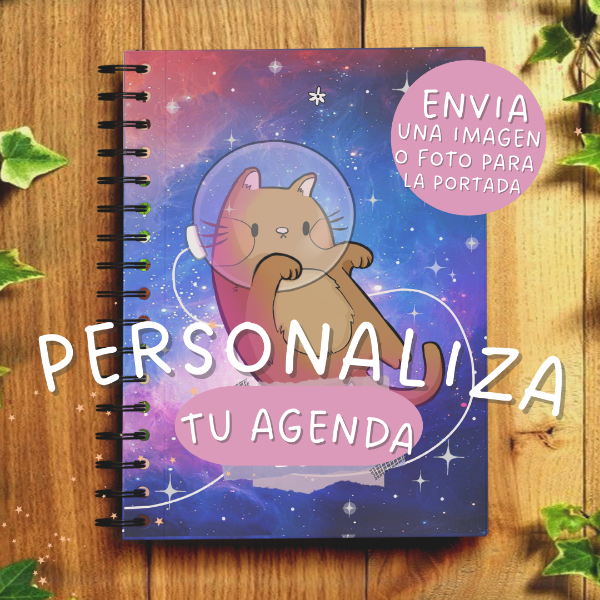 Producto - AGENDA CON FECHAS SEMANAL 2026 PERSONALIZADA - Personaliza la tapa