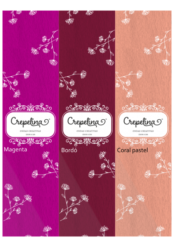 Producto - Crepelina (papel crepé) - Colores clásicos cálidos (2 unidades iguales)