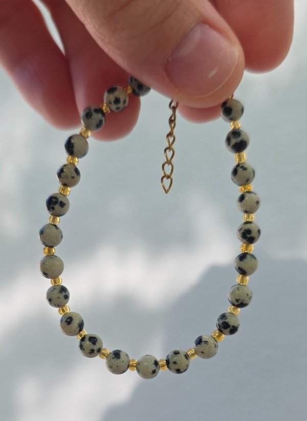 Producto - Pulsera Jaspe Dalmata 4mm - 5