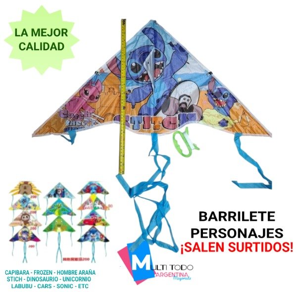 Producto - BARRILETES MEDIANOS DE PERSONAJES