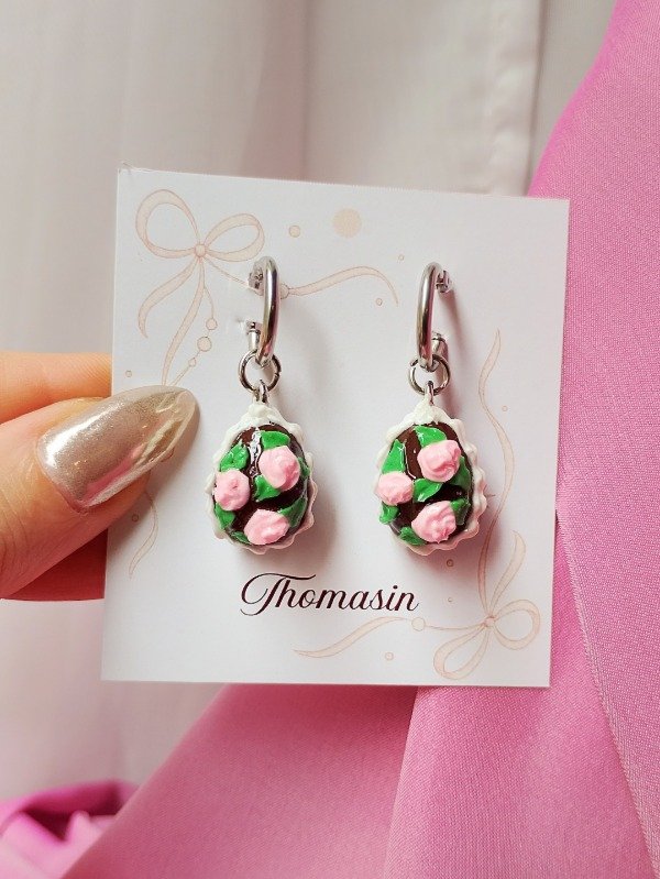 Producto - Huevo Flores (aro plateado)