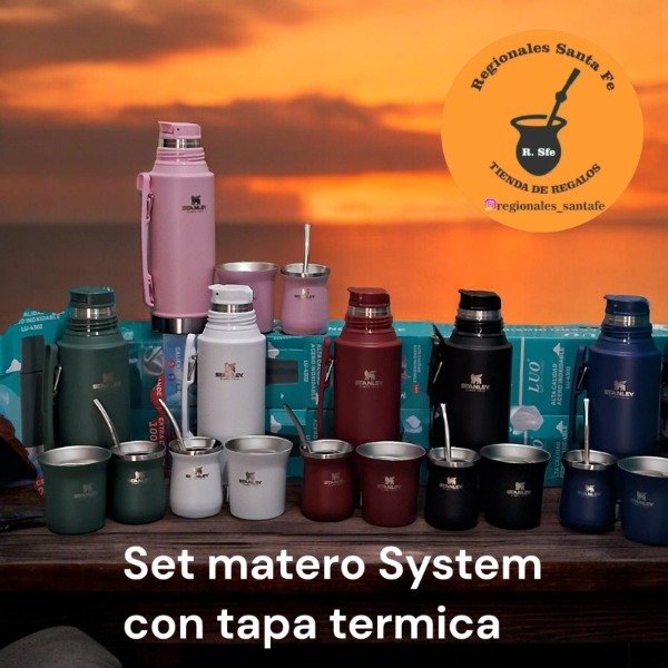 Producto - Set Termo tapón system con mate y tapa térmica