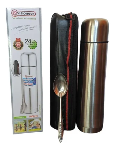 Producto - Termo De Acero Inoxidable Visionner 1l Con Funda Y Cuchara