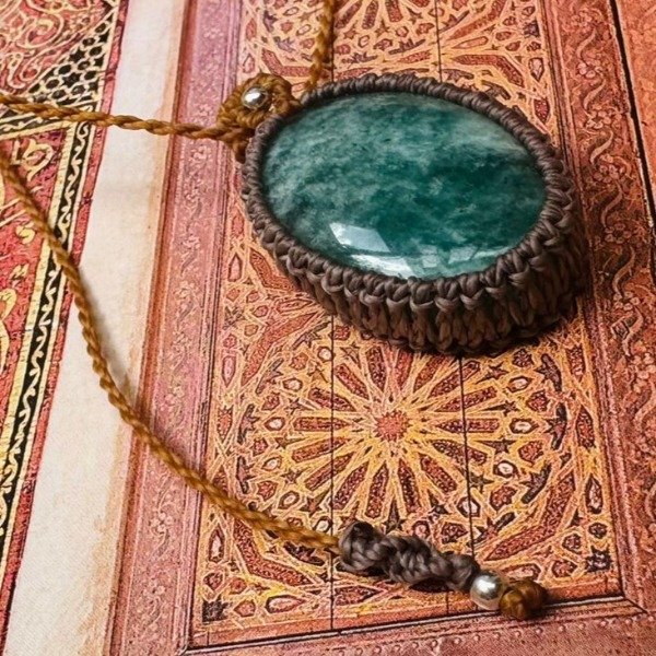 Producto - Collar Macramé - Amazonita