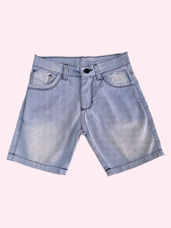 Producto - Bermuda de jean elastizada color celeste 6 años
