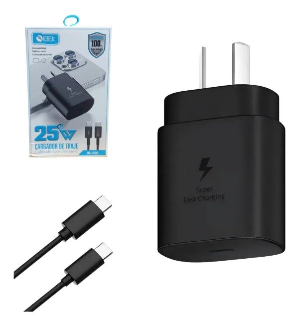 Producto - Cargador IBEK 25W con Cable C a C IB 580 - 0