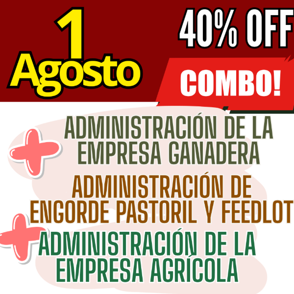 Producto - COMBO 3 CURSOS: Admin Ganadera + Engorde Pastoril y Feedlot + Admin Agrícola