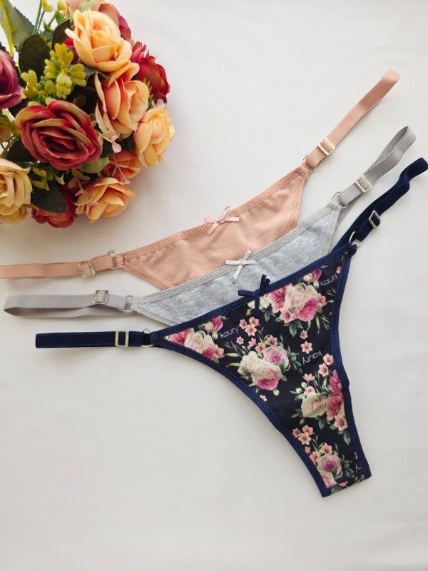 Producto - Less Regulables Algodón Flores Kaury x3