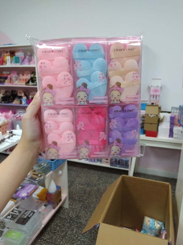 Producto - Esponjas corazón x3 para polvo