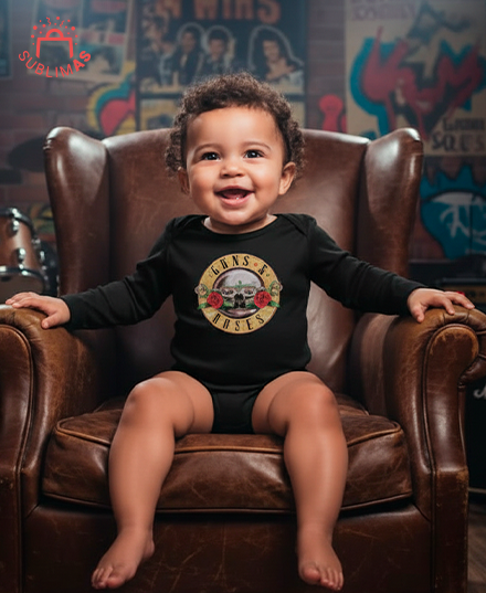 Producto - Body de bebe algodon negro Guns