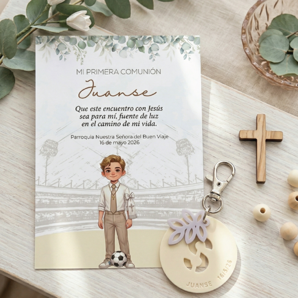 Producto - Combo Estampita + llavero x 20