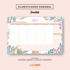 Producto - PLANIFICADOR IMANTADO Y LAMINADO VARIOS DISEÑOS MENSUAL Y SEMANAL