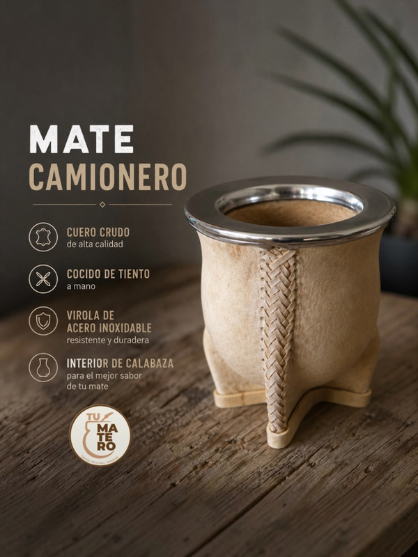 Producto - Camionero de cuero crudo