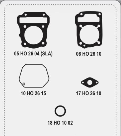 Producto - JUNTAS COMPLETA (CON ORING) HONDA CB1 125 / TWISTER CB 125 F - ALFA