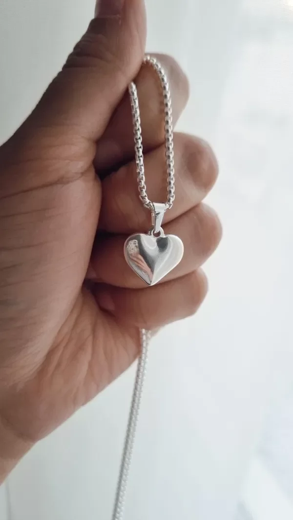 Producto - Gargantilla corazon inflado rolo cuadrada Blanco