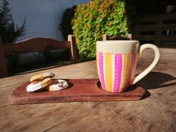 Producto - Set Taza y Tabla "Rayas Verticales"