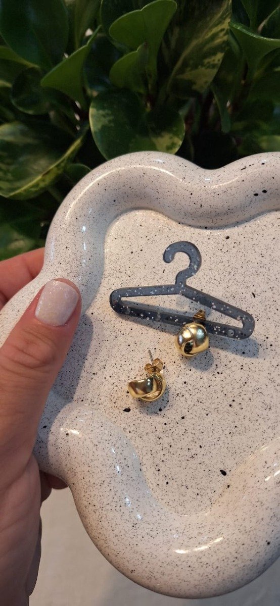 Producto - Aros Pasantes Dorados Bolitas