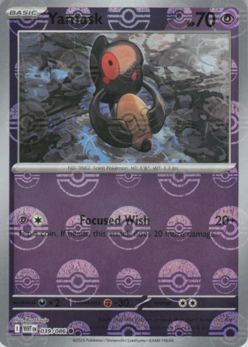 Producto - Yamask (Poke Ball Pattern) - 039/086 - White Flare - Holo