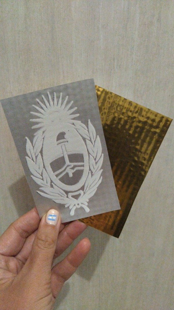 Producto - Termotransferible ORO Argentina #18 (6,5x11cm)