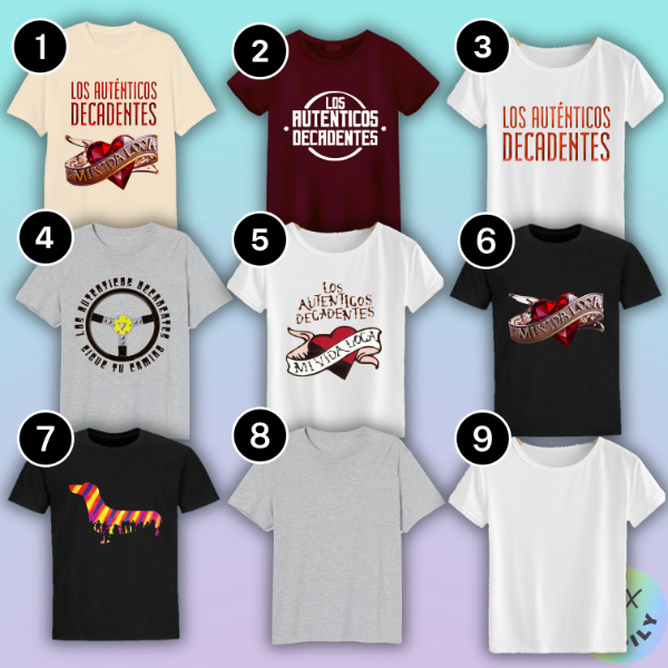 Producto - Remeras Los Auténticos Decadentes #1 (Varios modelos)