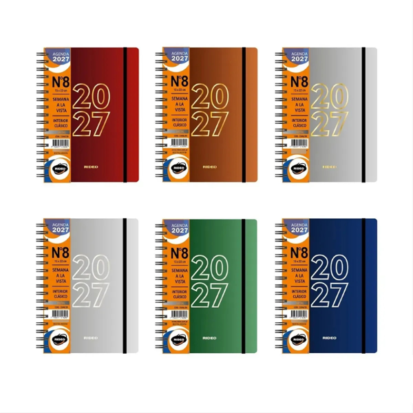 Producto - Agenda 2027 N8 Semanal Rideo Metal - 0