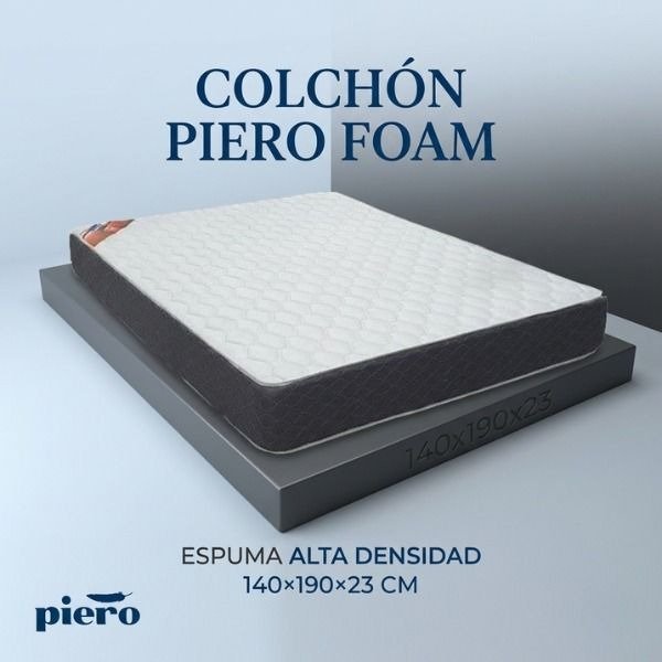 Producto - COLCHÓN PIERO FOAM ESPUMA ALTA DENSIDAD 140 X 190 X 23CM