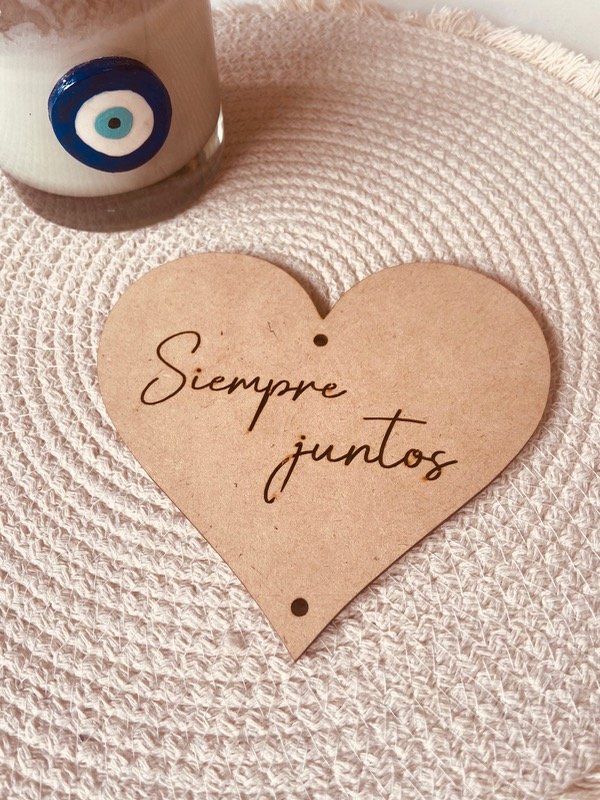 Producto - Corazon colgante Siempre juntos 12 cm