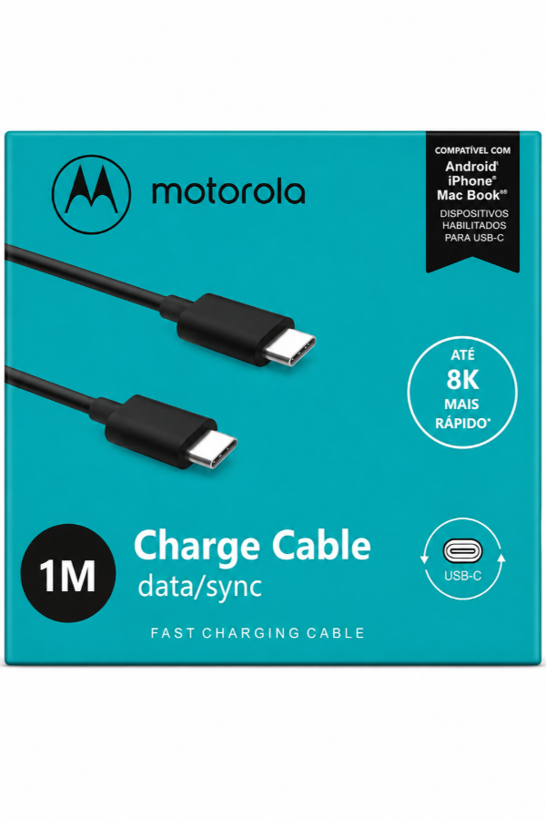 Producto - CABLE USB MOTOROLA DOBLE FICHA C 1M