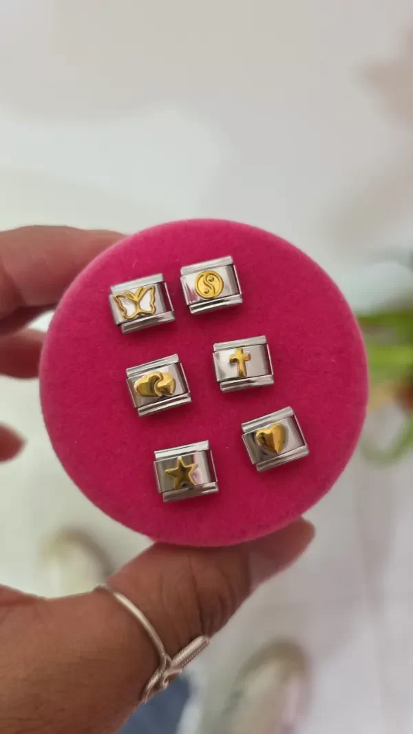 Producto - Charms dibujo gold AQ