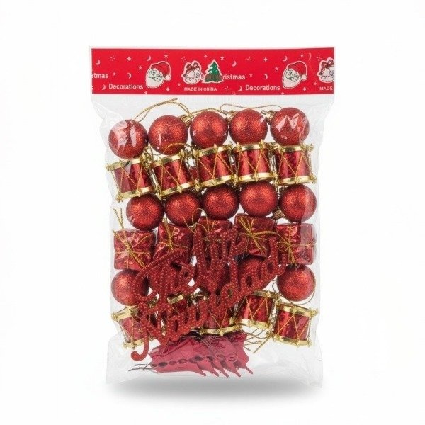 Producto - SET X30 ADORNO DE NAVIDAD + 5CAMPANA +1"FELIZ NAVIDAD"