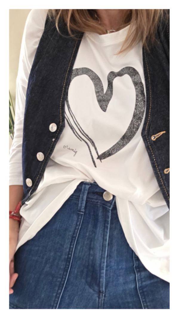 Producto - Remeron corazon glitter manga 3/4