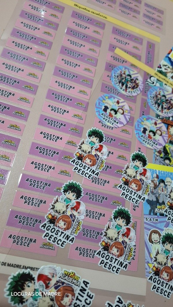 Producto - ETIQUETAS ESCOLARES PLASTICAS