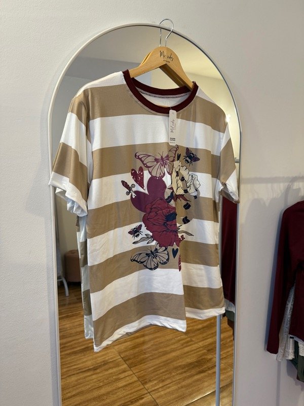 Producto - Remera rayada Adela Beige