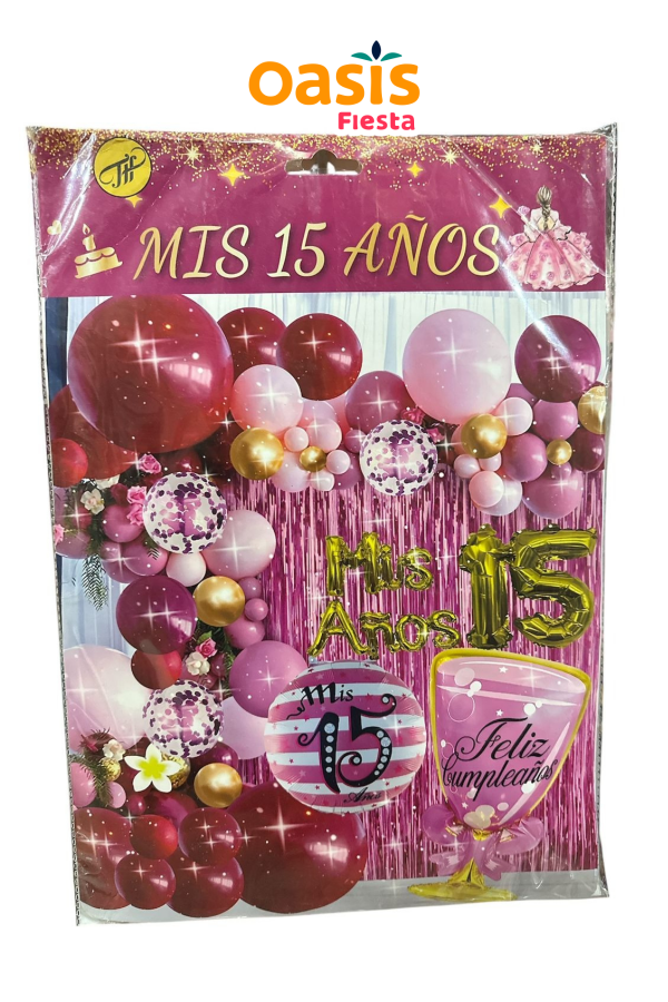 Producto - SET MIS 15 AÑOS (Color Rosa)