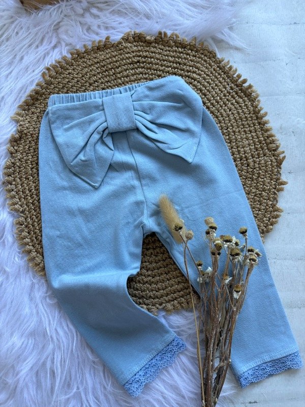 Producto - Calza moño en color celeste talles hasta 2 años - 1