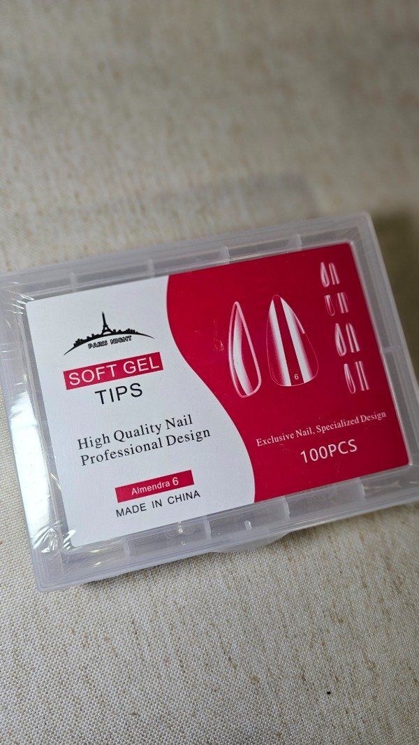 Producto - TIPS SOFT GEL X100 PARIS NIGHT ALMENDRA #6