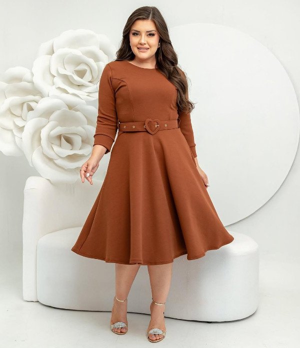 Producto - Vestido Coffe cinto corazón talle Gg