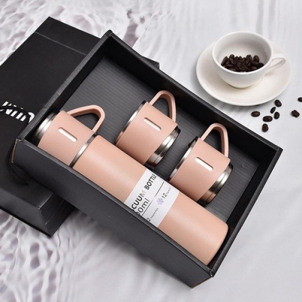 Producto - Set de Termo 500 ml en Caja con 3 Tazas