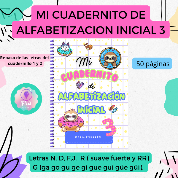 Producto - Mi cuadernito de ALFABETIZACION INICIAL 3