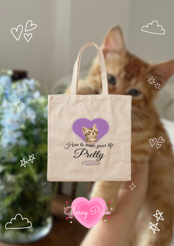 Tote bag pretty personalizable con fotos de tus mascotas DTF