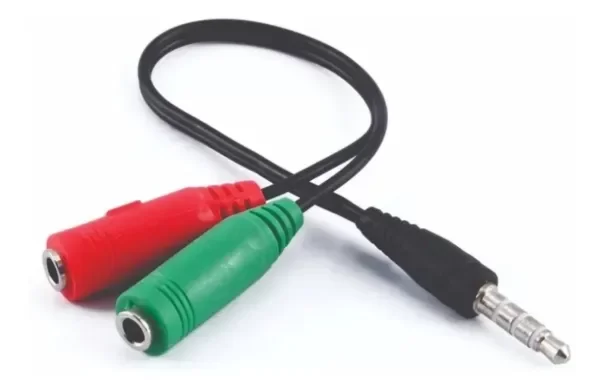 Producto - CABLE ADAPTADOR SONIDO PARA CELULAR Y PS4 A MICROFONO Y AURICULAR
