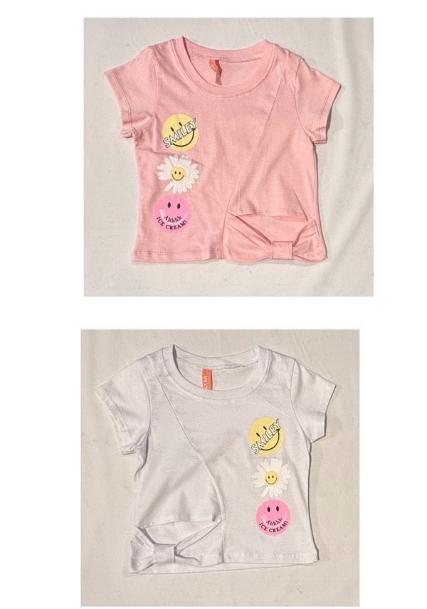 Producto - REMERA ALGODÓN NIÑA SMILEY